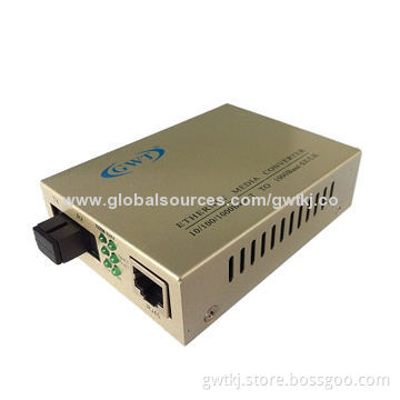 10/100/1000M optical fiber media converter, single fiber, 1550nm, 60km, Shenzhen factory